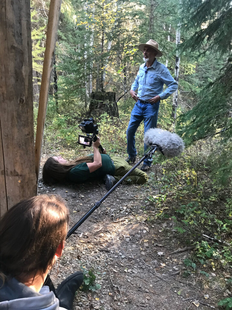 Production still: Theo Trifard on set